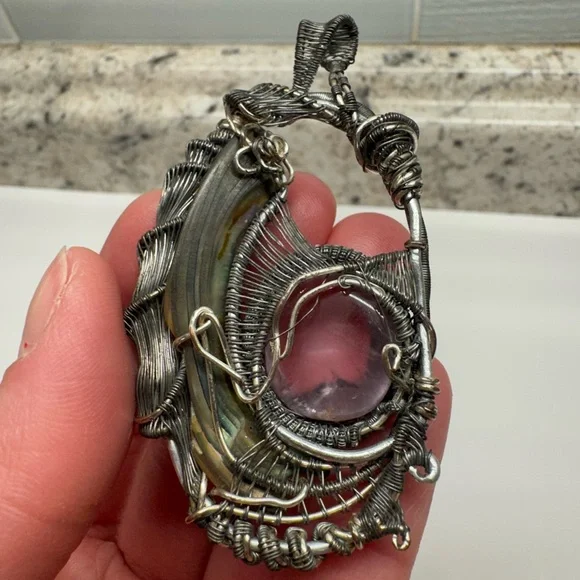 Wire Wrapped Pendant | Handmade - Picture 8 of 10